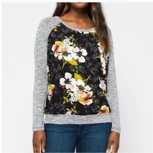 Kut From The Kloth Benter Mixed Material Floral Top Sz MP